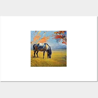 Autumn color horse Posters and Art